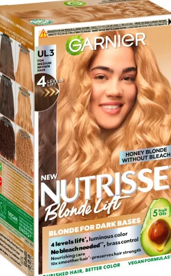 Garnier Hiusvärit<Nutrisse Ultra Bleach UL3 Luminous Blonde for Dark Brown Hair kestoväri normaaleille hiuksille 1 kpl
