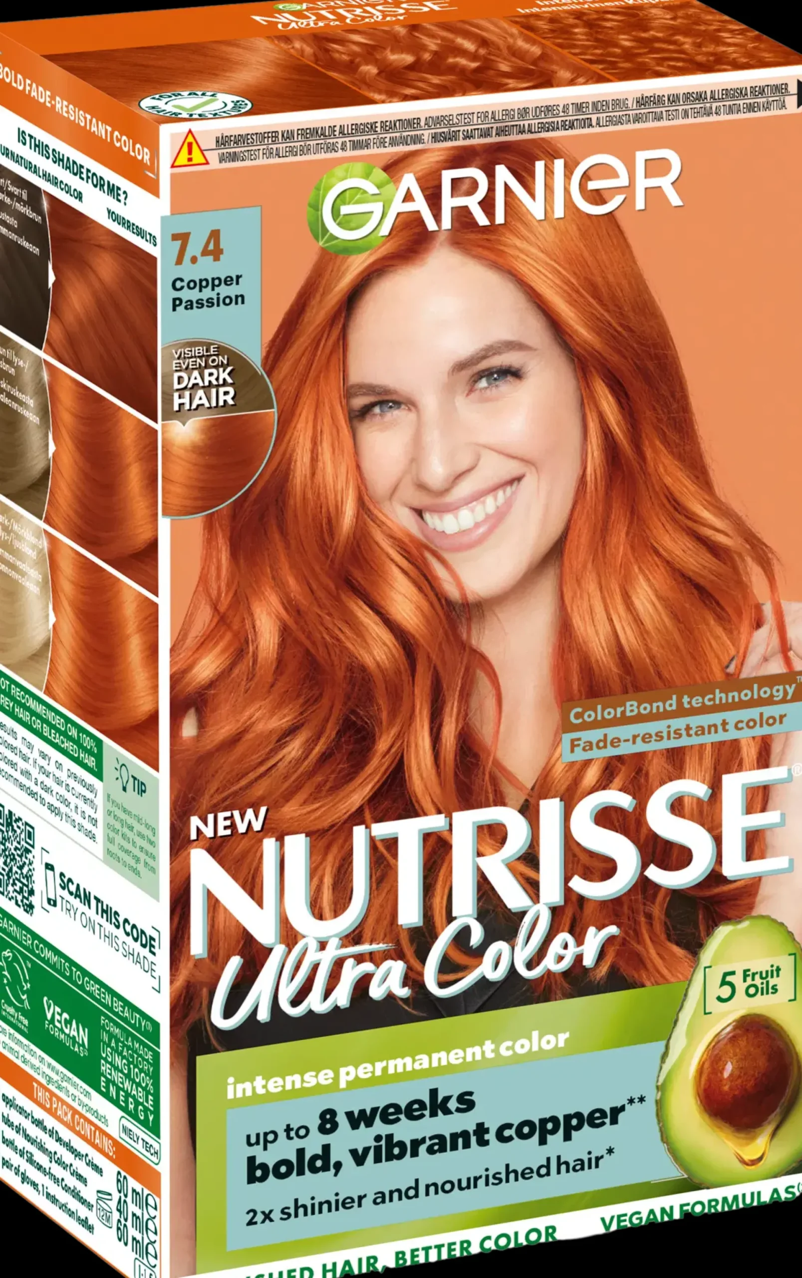 Garnier Hiusvärit<Nutrisse Ultra Color 7.4 Intensiivinen kupari kestoväri 1kpl
