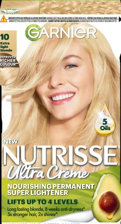 Garnier Hiusvärit<Nutrisse Ultra Creme 10.0 Extra Ligfht Blonde Erittäin Kirkas vaalea kestoväri 1kpl