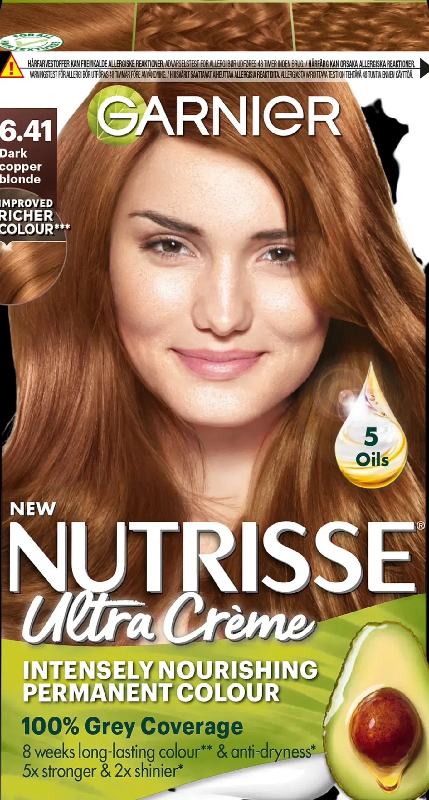 Garnier Hiusvärit<Nutrisse Ultra Créme 6.41 Dark Copper Blonde Tumma Kuparinvaalea kestoväri 1kpl