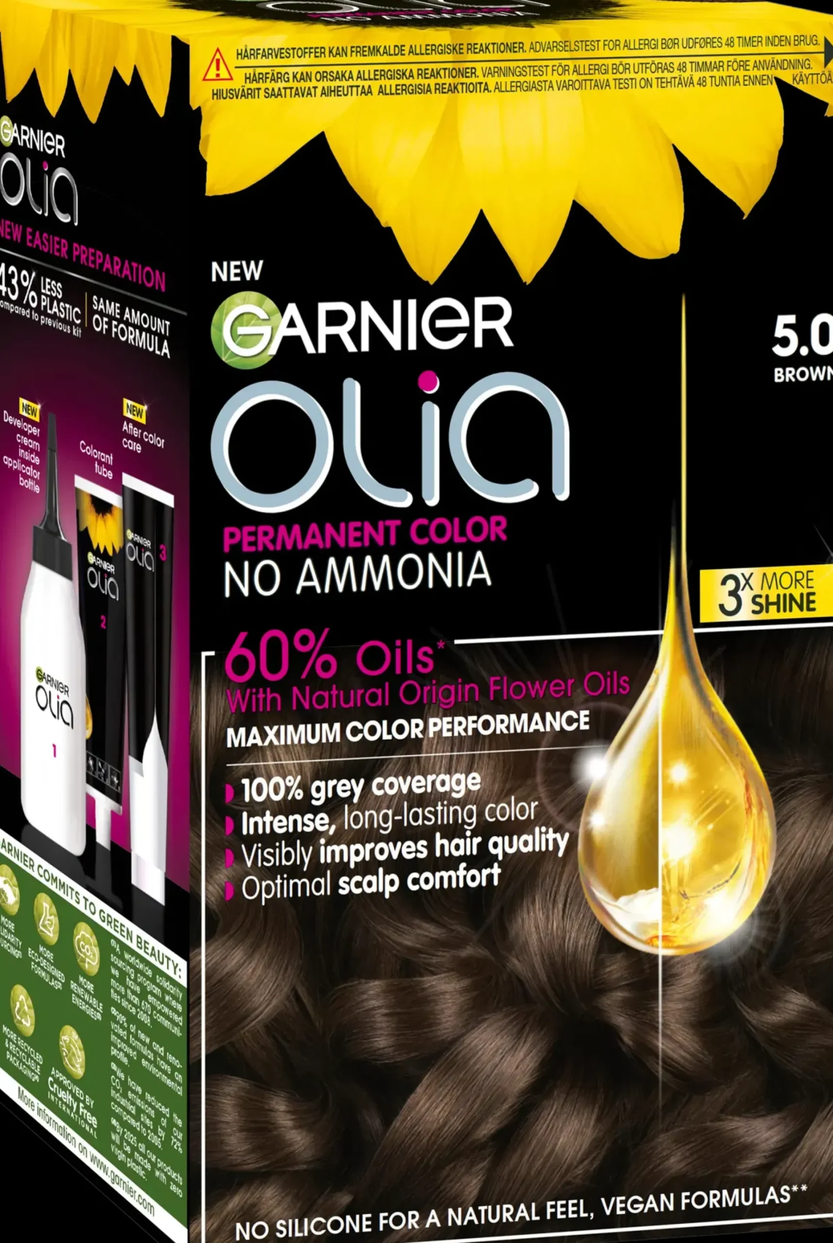 Garnier Hiusvärit<Olia 5.0 Brown kestoväri 174ml