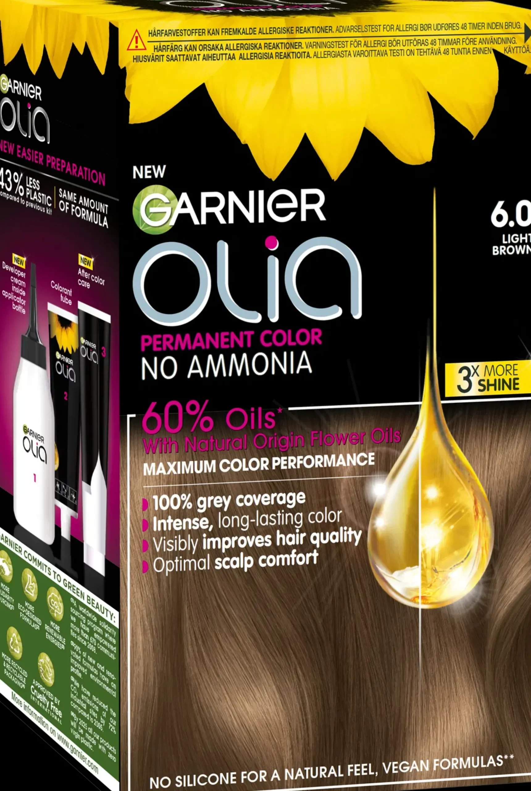 Garnier Hiusvärit<Olia 6.0 Light Brown kestoväri 174ml