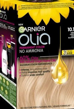 Garnier Hiusvärit<Olia 10.1 Very Light Ash Blonde kestoväri 174ml