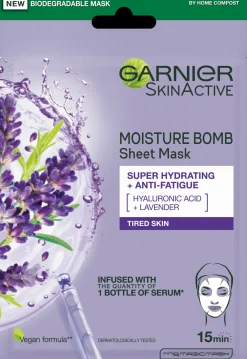 Garnier Kasvojenhoito<Skin Active Moisture Bomb Super Hydrating + Anti-Fatigue kangasnaamio 28g