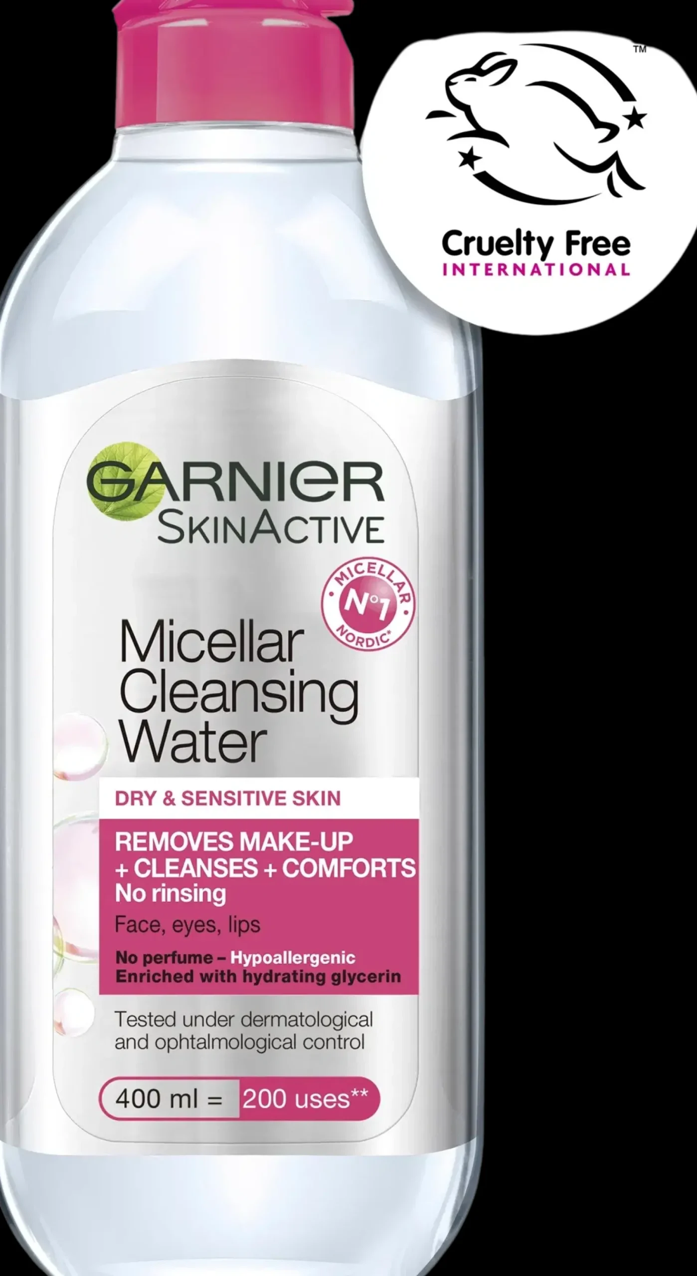 Garnier Kasvojenhoito<SkinActive Micellar puhdistusvesi kuivalle ja herkälle iholle 400ml