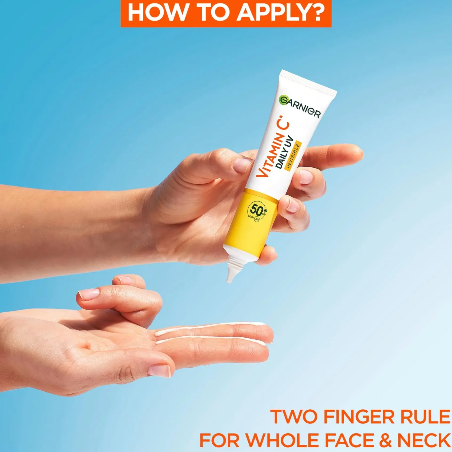 Garnier Kasvojenhoito<SkinActive Vitamin C* Invisible uv-voide SPF50 samealle iholle 40 ml