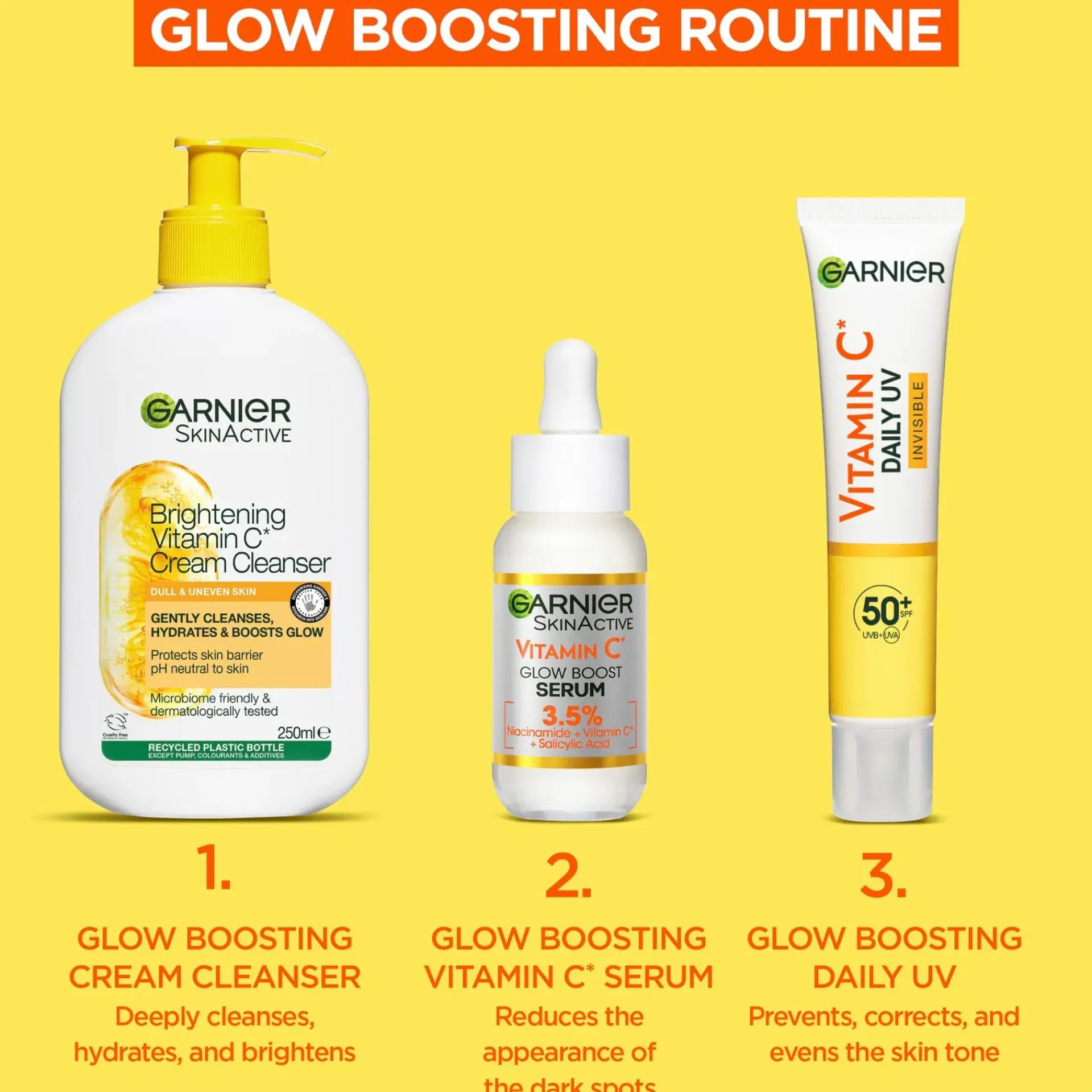 Garnier Kasvojenhoito<SkinActive Vitamin C* Invisible uv-voide SPF50 samealle iholle 40 ml