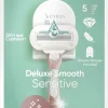 Gillette Karvanpoisto<Venus Deluxe Smooth Sensitive RoseGold Ihokarvanajohöylä + Seinäpidike