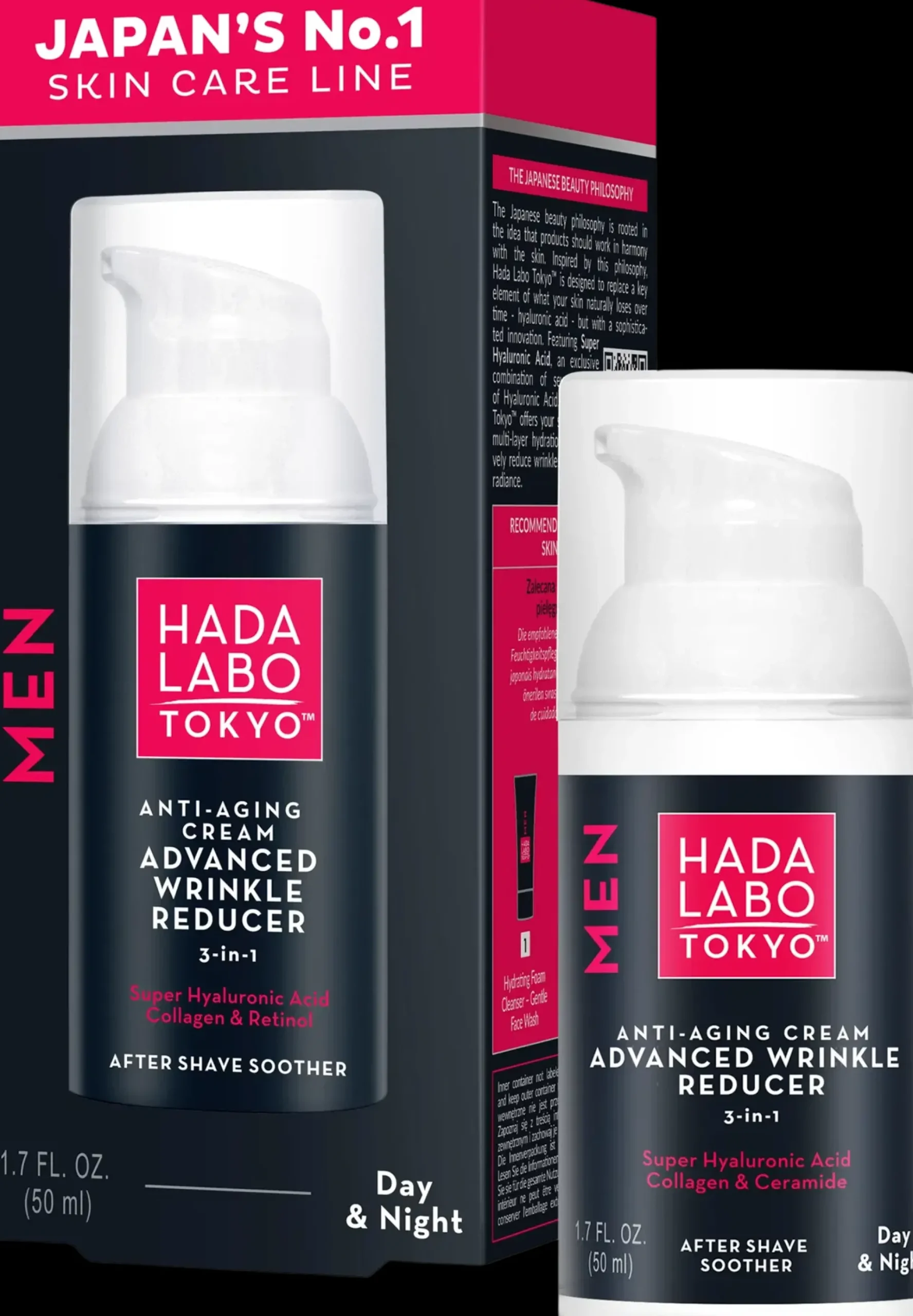 Hada Labo Ihonhoito|J-Beauty<TOKYO MEN Anti-Aging Cream Advanced Wrinkle Reducer -kasvovoide 50ml