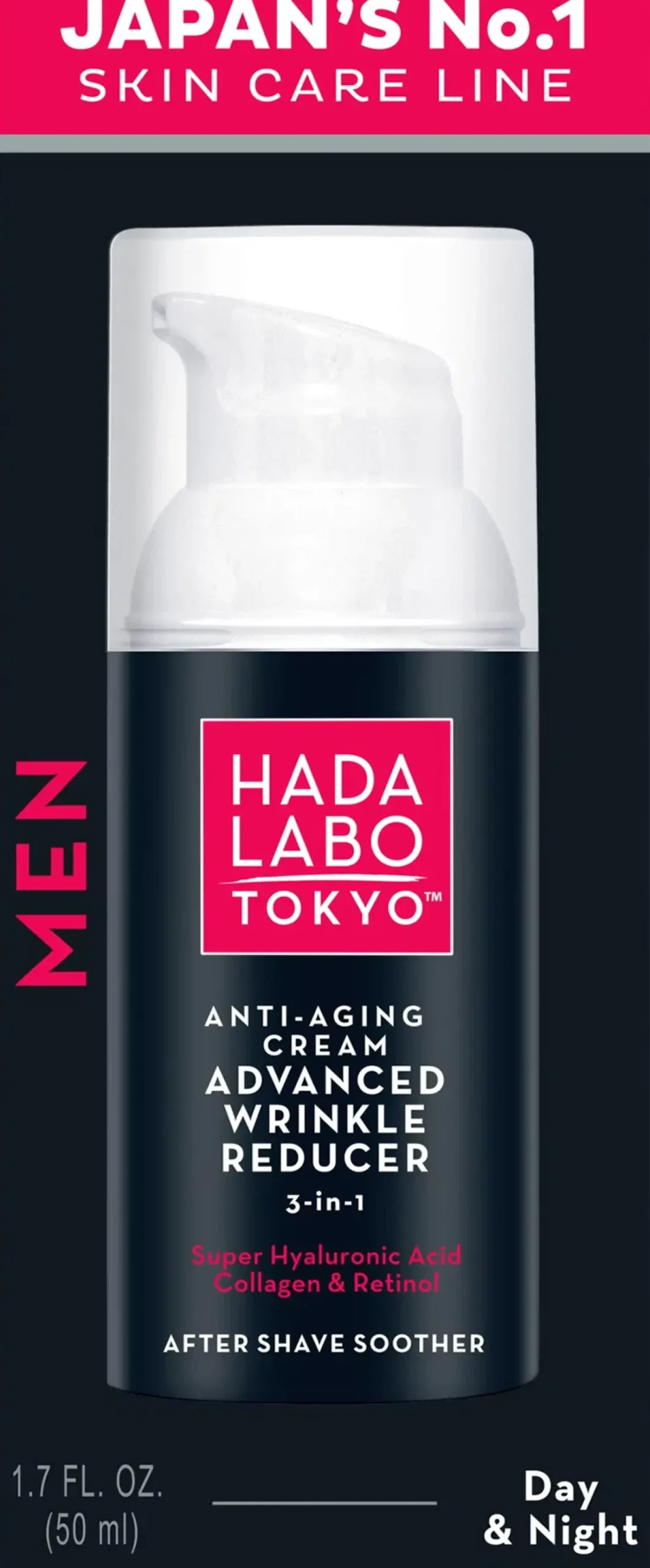 Hada Labo Ihonhoito|J-Beauty<TOKYO MEN Anti-Aging Cream Advanced Wrinkle Reducer -kasvovoide 50ml