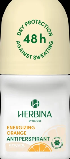 Herbina Vartalonhoito<50ml antiperspirantti roll-on Energizing Orange