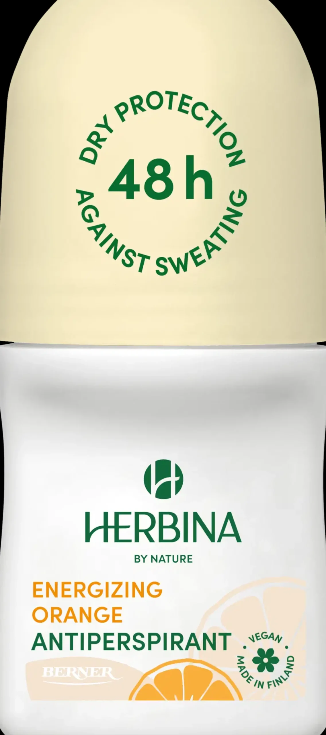 Herbina Vartalonhoito<50ml antiperspirantti roll-on Energizing Orange
