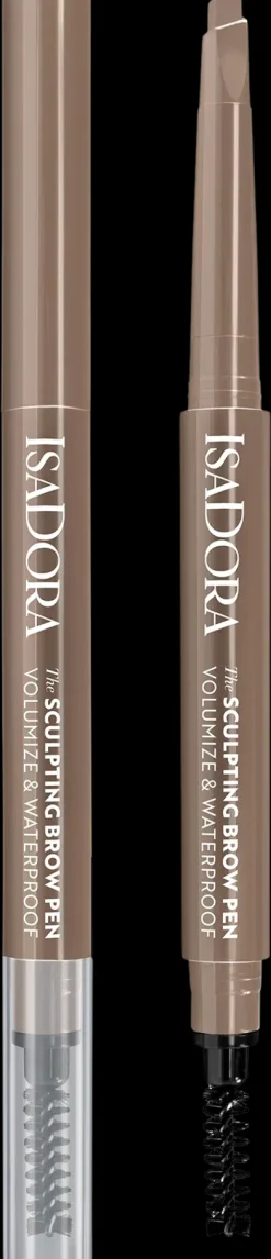 IsaDora Hajusteettomat Meikit|Silmämeikit<Sculpting Brow Pen With Brush kulmakynä 84 Light Brown 0,2 g