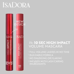 IsaDora Silmämeikit<The 10 sec High Impact Volume Mascara 01 Black 9 ml