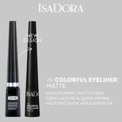 IsaDora Silmämeikit<The Colorful Eyeliner nestemäinen silmänrajauskynä 2,5 ml 10 Black BLACK