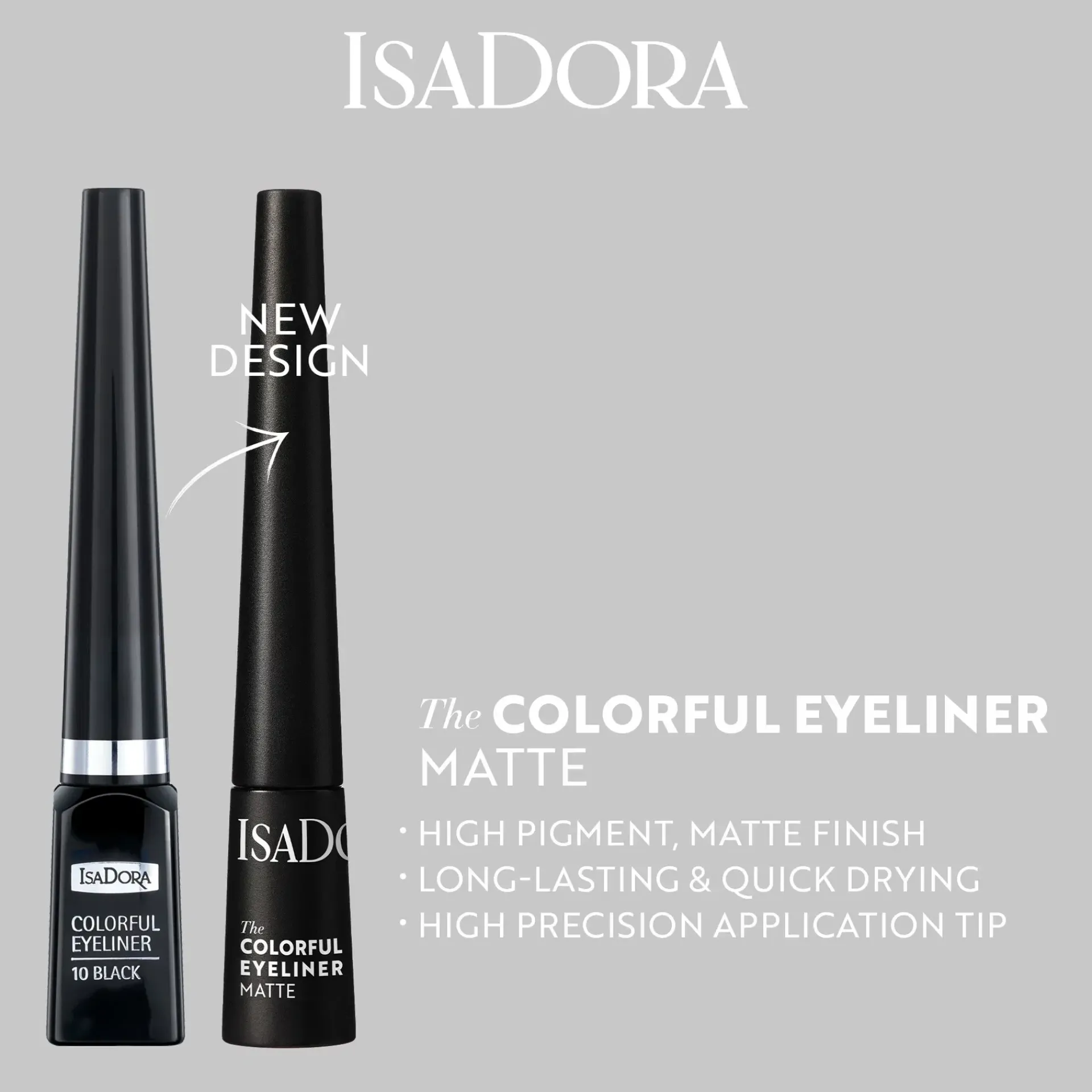IsaDora Silmämeikit<The Colorful Eyeliner nestemäinen silmänrajauskynä 2,5 ml 10 Black BLACK