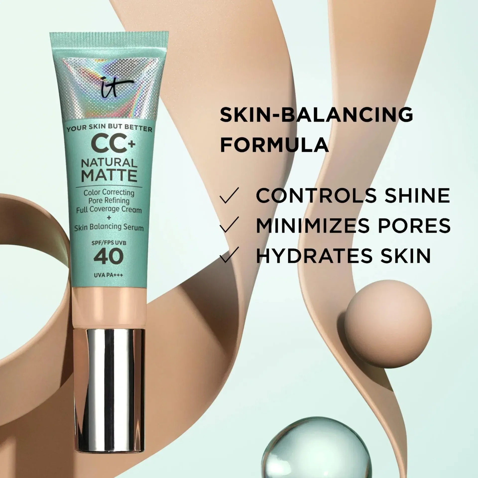 IT Cosmetics Kasvomeikit<CC+ Cream Natural Matte Foundation SPF 40 meikkivoide 32 ml