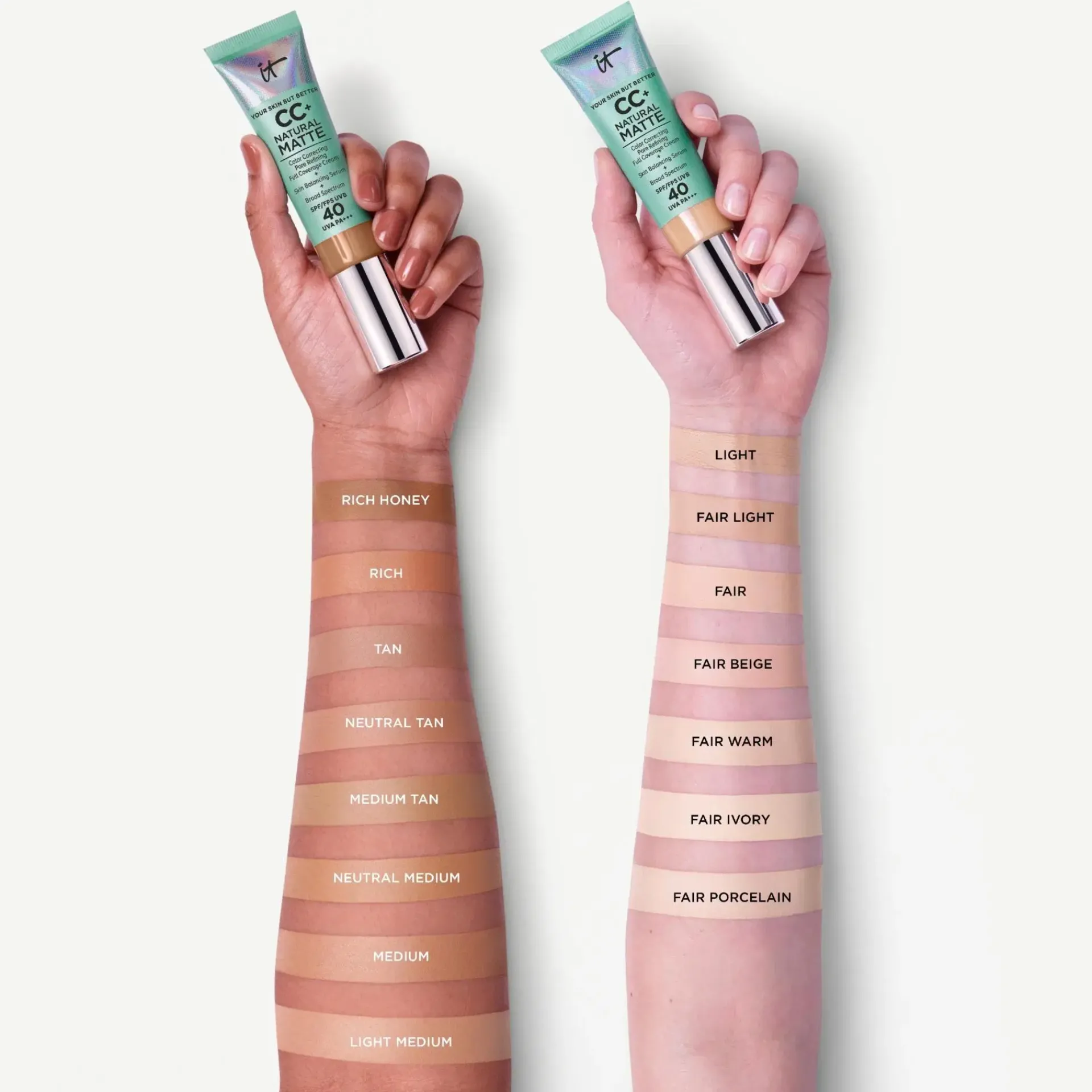 IT Cosmetics Kasvomeikit<CC+ Cream Natural Matte Foundation SPF 40 meikkivoide 32 ml