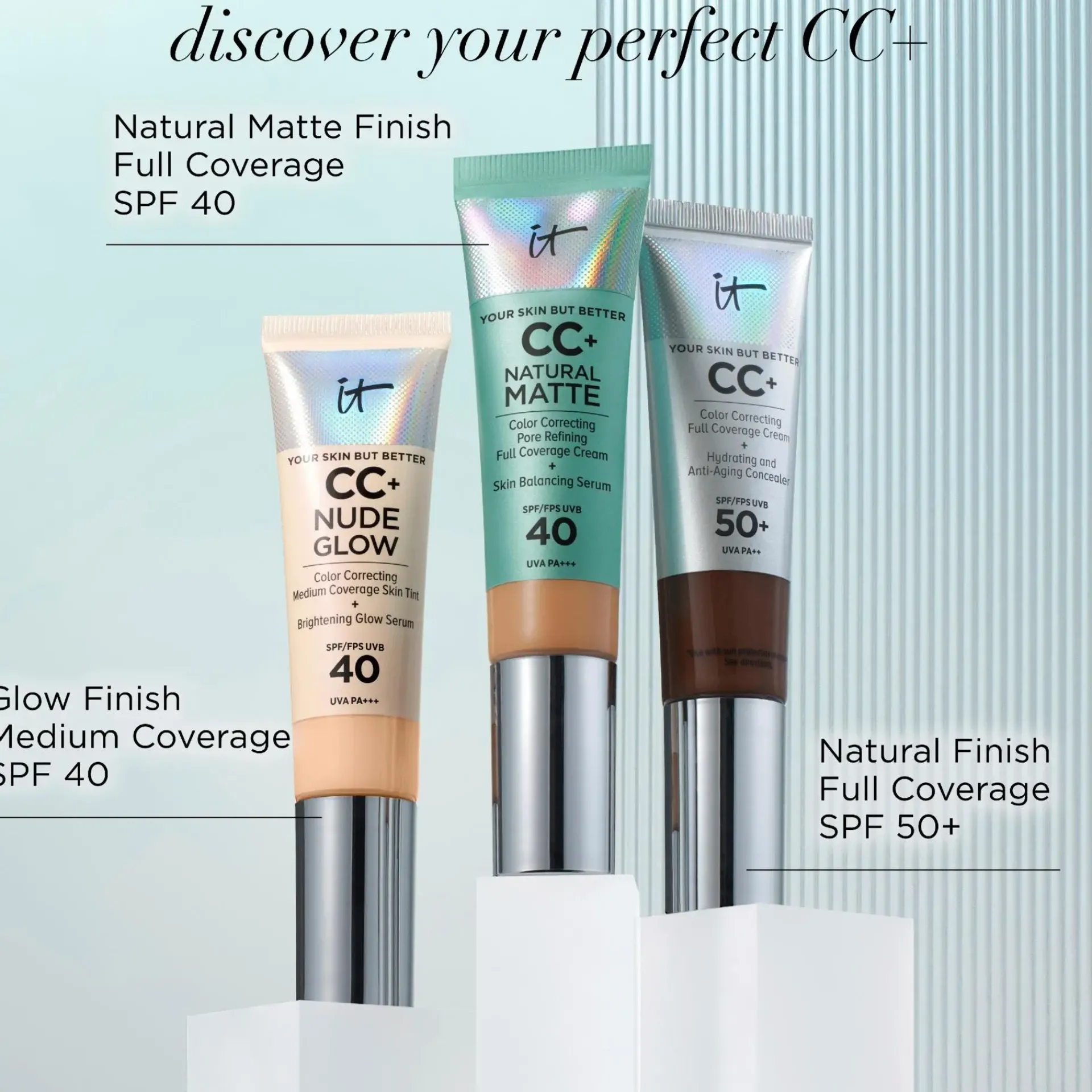 IT Cosmetics Kasvomeikit<CC+ Cream Natural Matte Foundation SPF 40 meikkivoide 32 ml