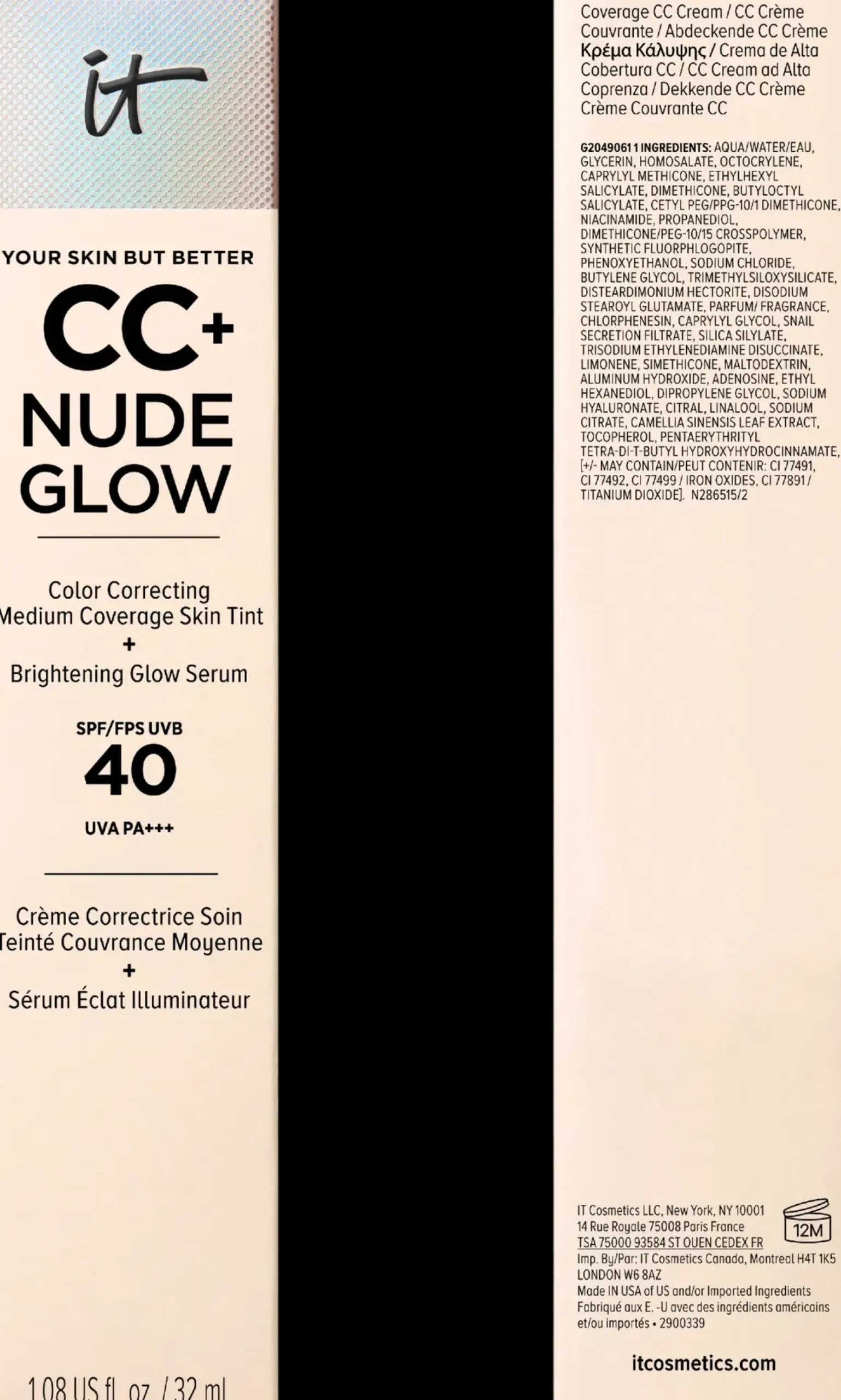 IT Cosmetics Kasvomeikit<CC+ Nude Glow SPF 40 meikkivoide 32 ml