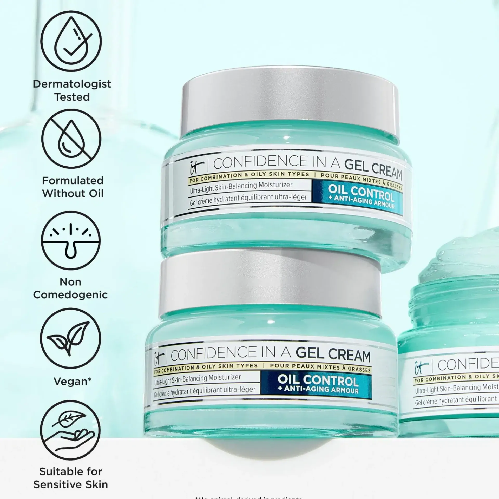 IT Cosmetics Kasvojenhoito<Confidence In a Cream Oil Control Moisturizer geelivoide 60 ml