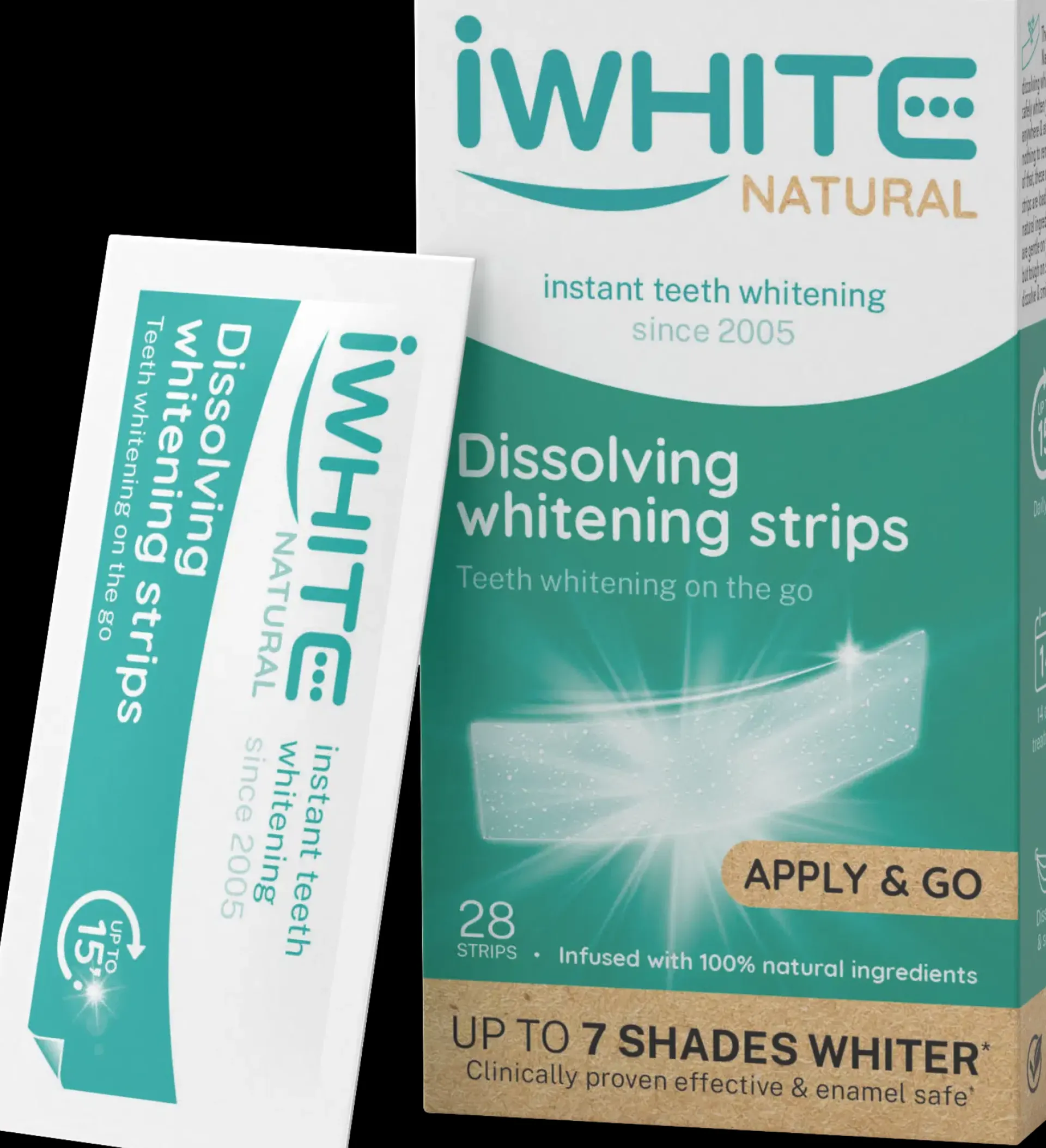 iWhite Suuhygienia|Suuhygienia<Natural liukenevat valkaisuliuskat 28 kpl