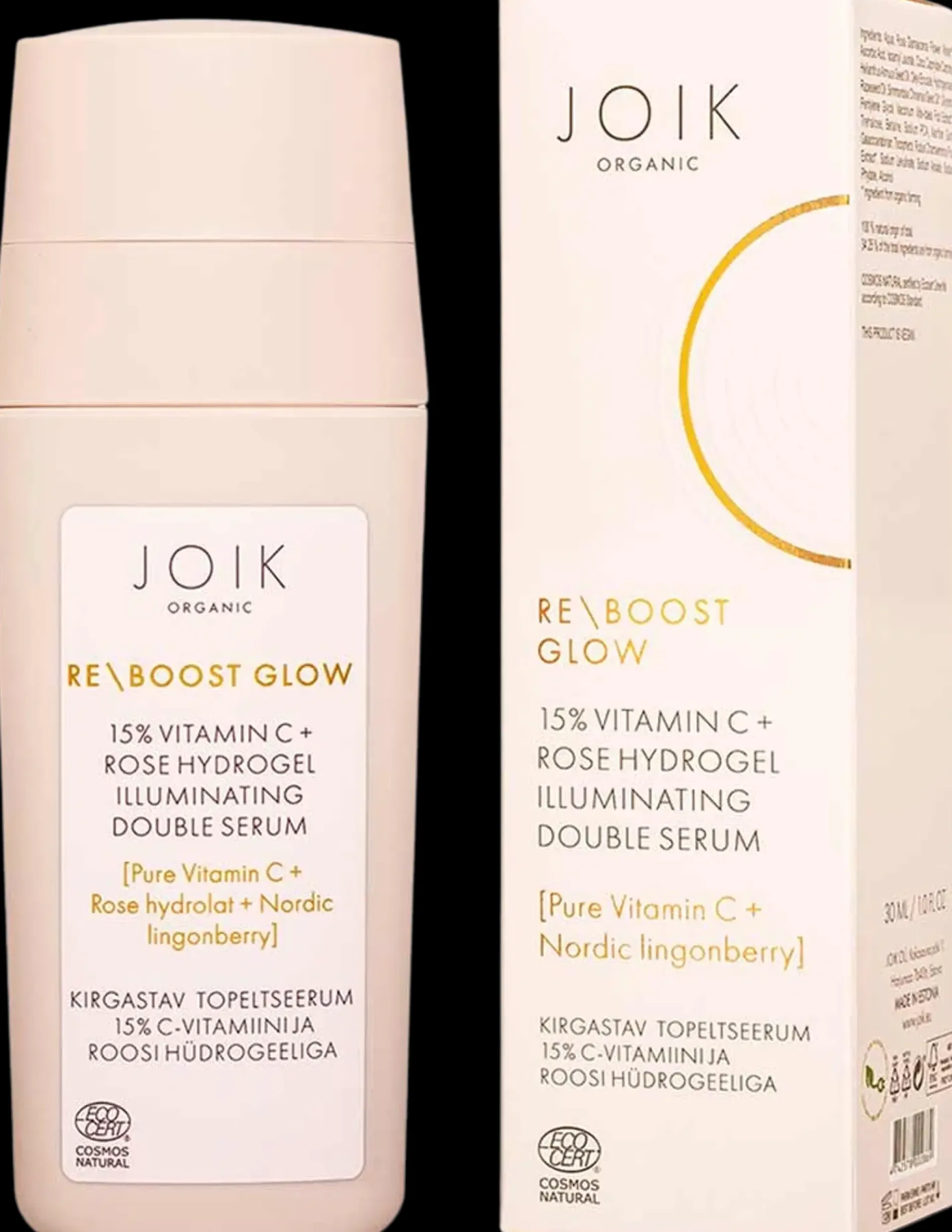 JOIK Organic Ihonhoito|Kasvojenhoito<Re-Boost Glow 15% C-Vitamin & Rose Hydrogel Illuminating Serum Kasvoseerumi 30 ml