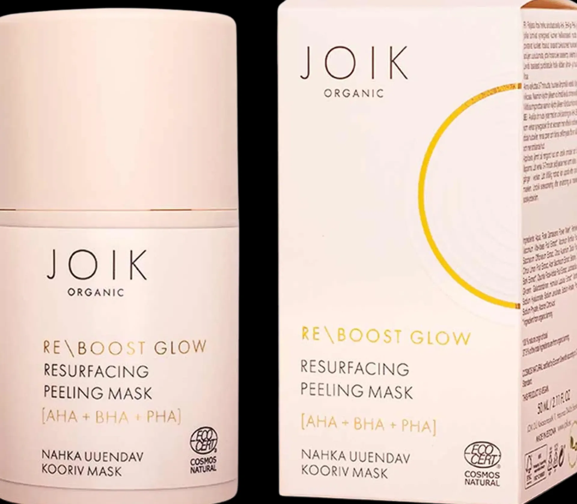 JOIK Organic Ihonhoito|Kasvojenhoito<Re-boost Glow AHA+BHA+PHA Resurfacing Peeling Mask Kuoriva kasvonaamio 50 ml
