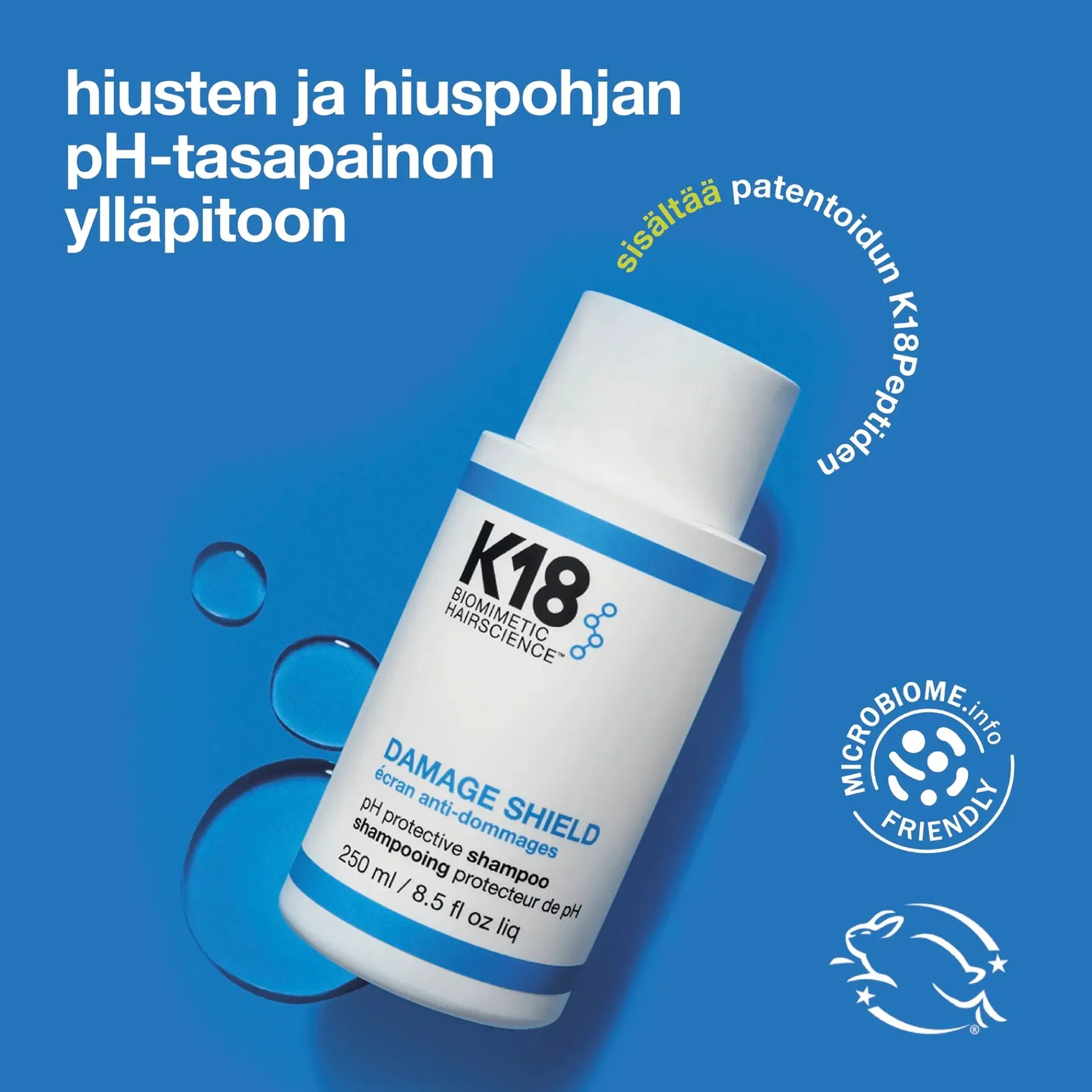 K18 Shampoot|Kampaamotuotteet<Damage shield pH shampoo 250 ml