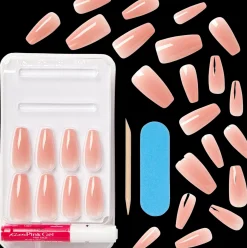 Kiss Kynsimeikit Ja Kynsienhoito<Bare but Better kynnet Nude Glow 28kpl