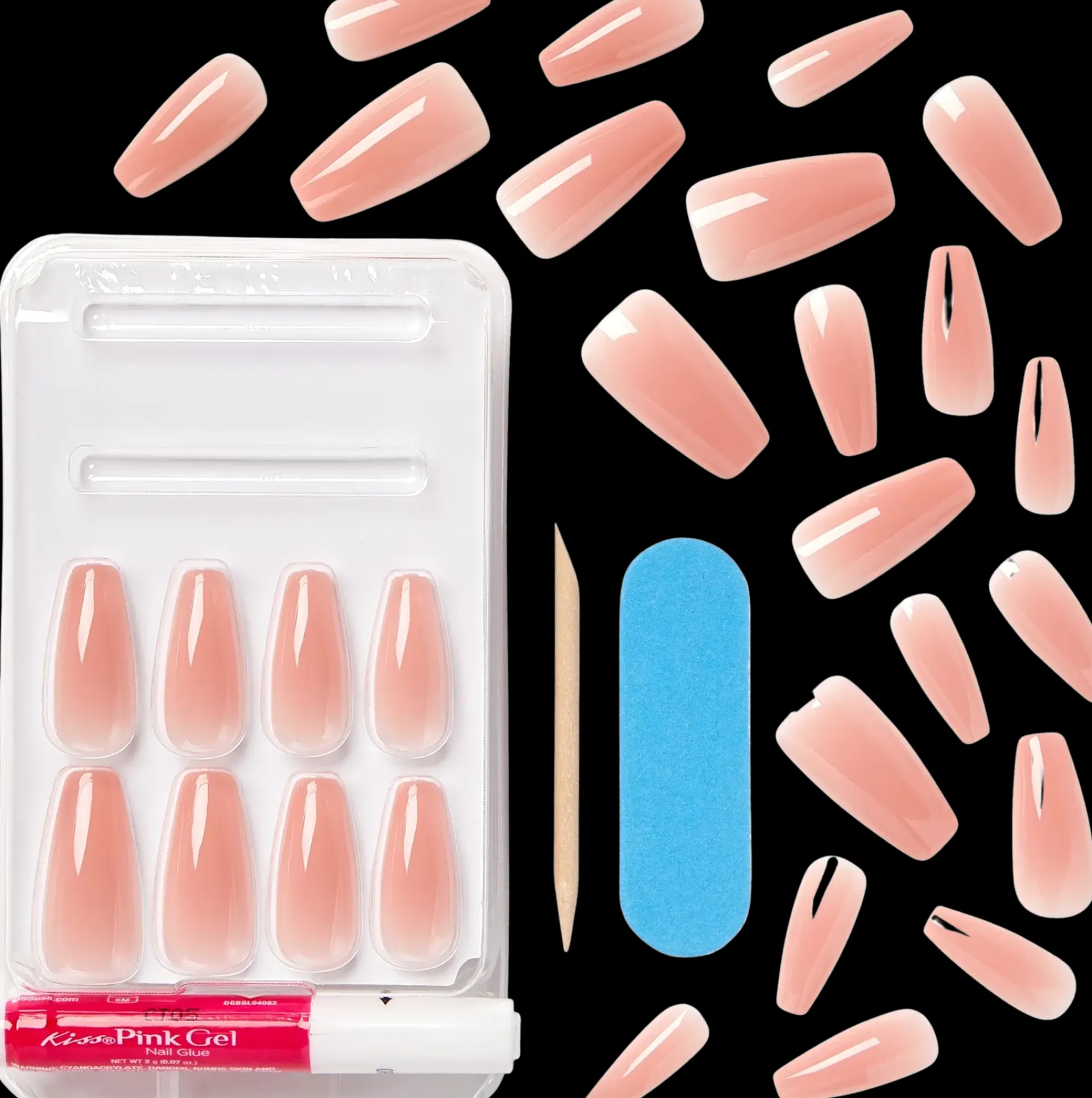 Kiss Kynsimeikit Ja Kynsienhoito<Bare but Better kynnet Nude Glow 28kpl