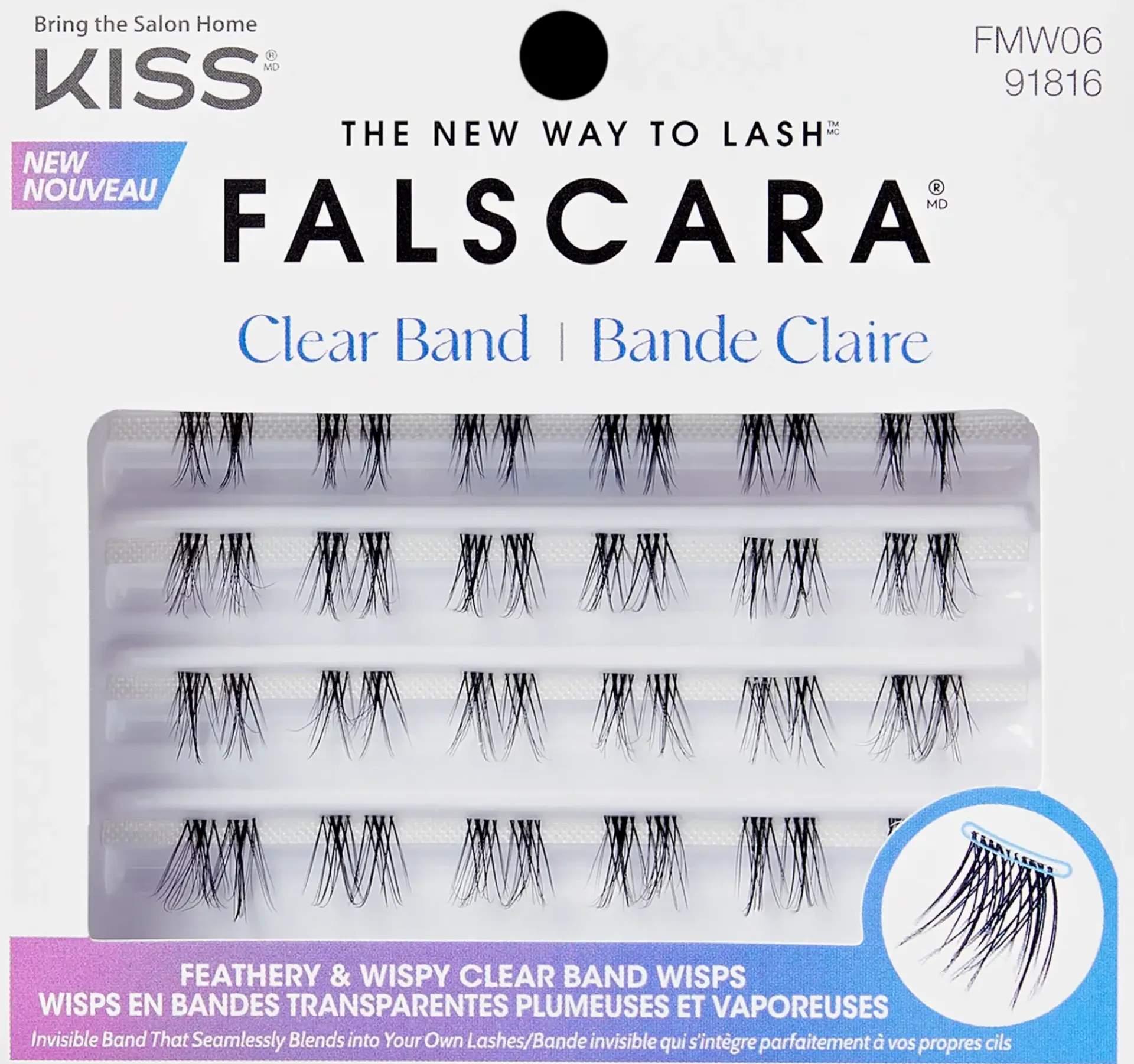 Kiss Silmämeikit<Falscara Eyelash - Wisp Clear band 24kpl