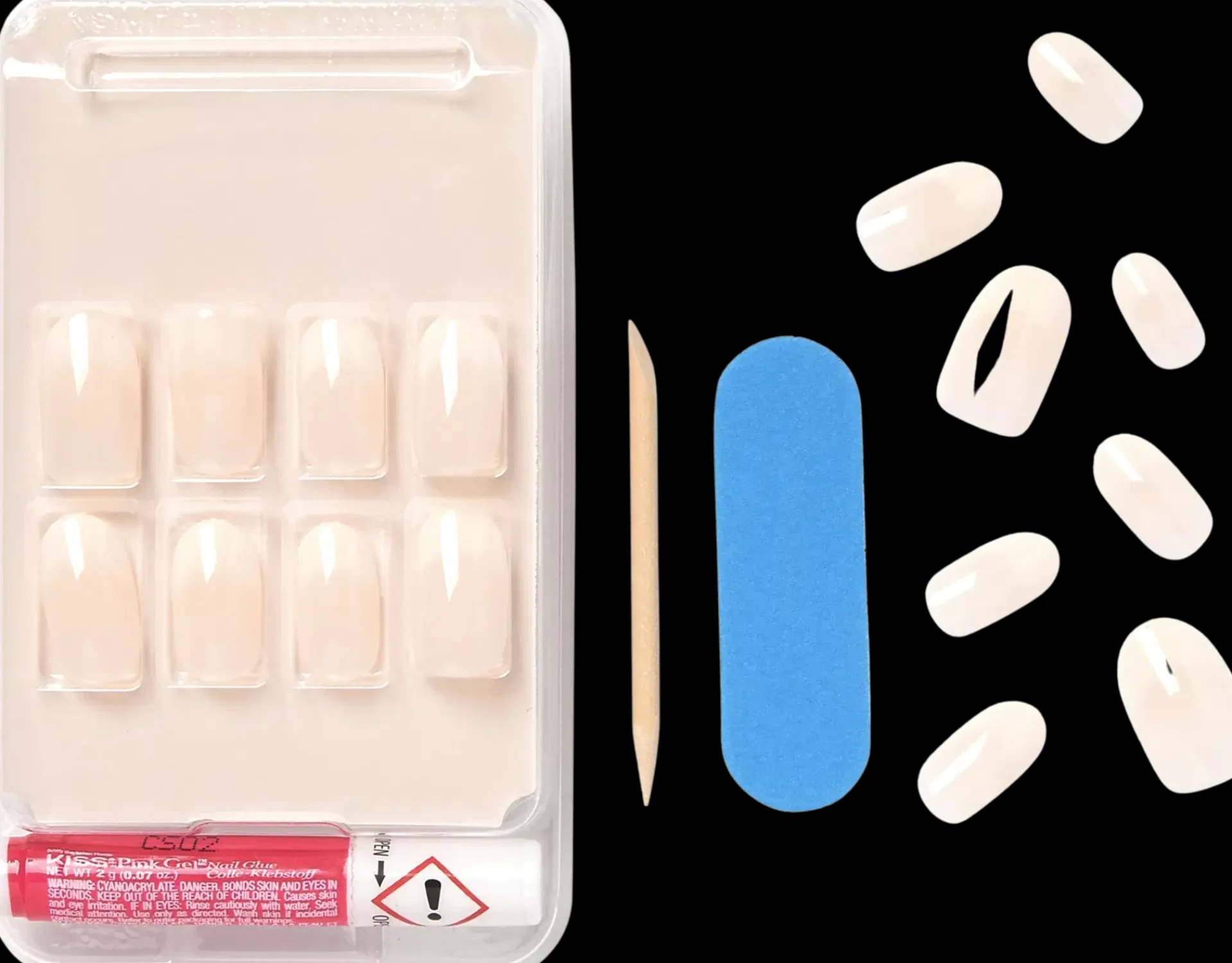 Kiss Kynsimeikit Ja Kynsienhoito<Nails Salon Acrylic Nude French 28 kpl nail kit, KAN02