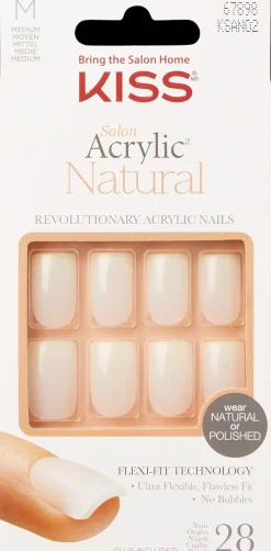 Kiss Kynsimeikit Ja Kynsienhoito<Salon Acrylic Natural kynnet - Euphoria 28 kpl