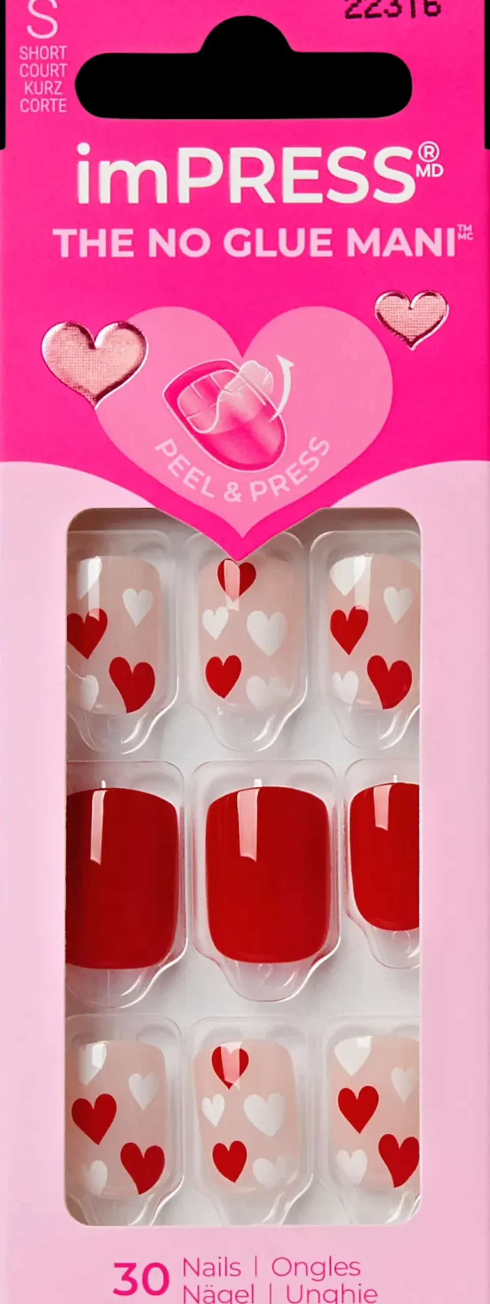 Kiss Kynsimeikit Ja Kynsienhoito<Valentines imPress Nails - to Remember 30kpl