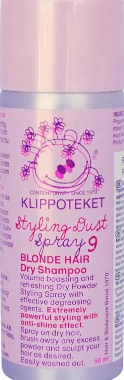 Klippoteket Matkakokoiset Tuotteet|Hiusten Muotoilutuotteet<Styling Dust Spray Dry Shampoo kuivashampoo & muotoilu 50 ml