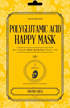 Kocostar Korealainen Ihonhoito|Kasvojenhoito<Polyglutamic Acid Happy Mask kangasnaamio 1 kpl