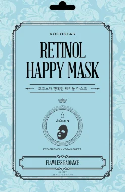 Kocostar Korealainen Ihonhoito|Kasvojenhoito<Retinol Happy Mask kangasnaamio 1 kpl