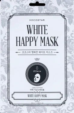 Kocostar Korealainen Ihonhoito|Kasvojenhoito<White Happy Mask kirkastava kangasnaamio 1 kpl