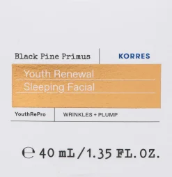 Korres Kasvojenhoito<Black Pine Primus Youth Renewal Sleeping Facial yön yli hoitonaamio 40 ml