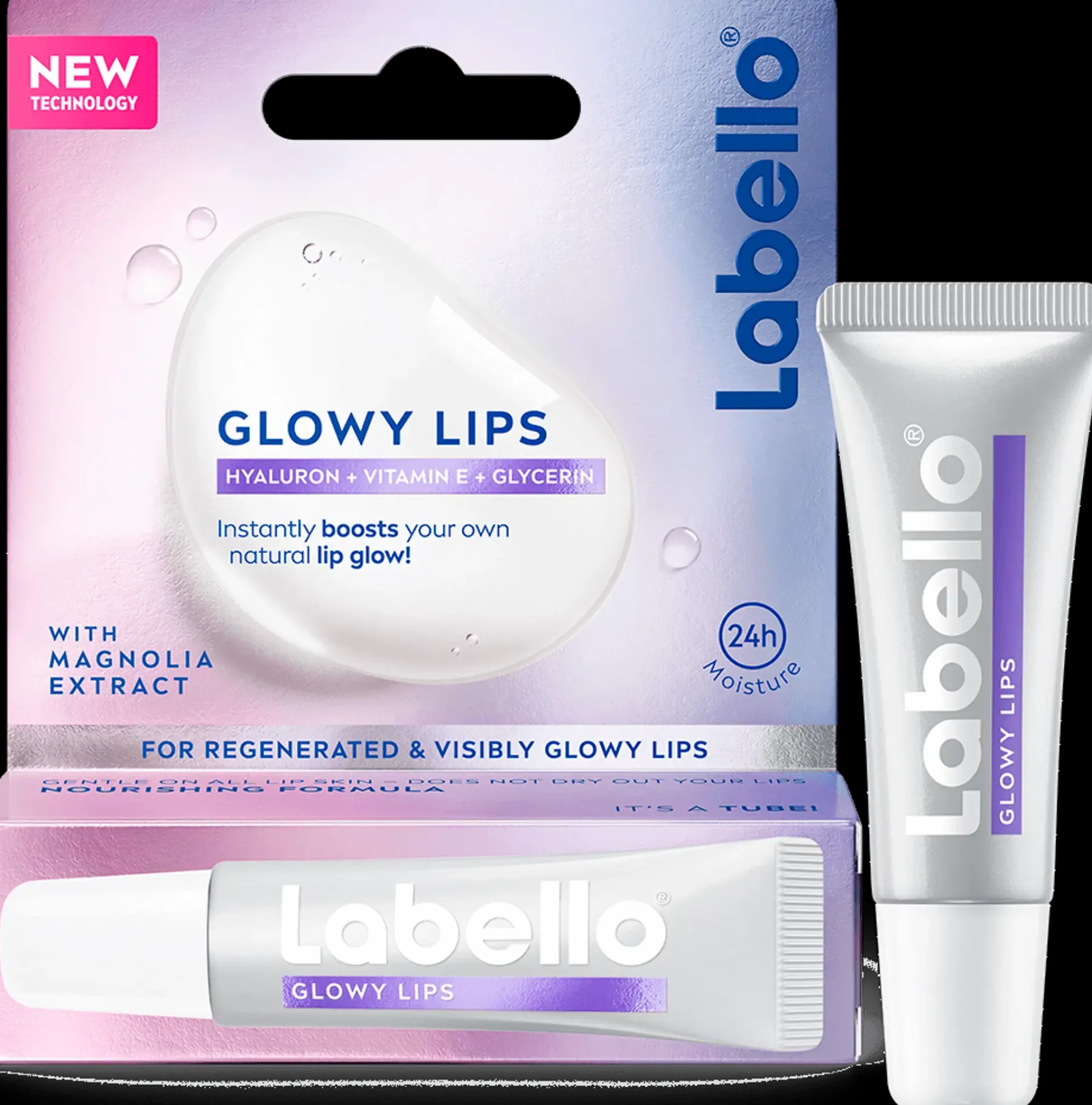 Labello Kasvojenhoito<10ml Glowy Lips -huulivoide