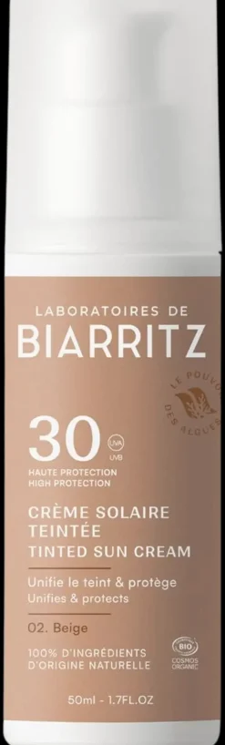 Laboratoires De Biarritz Ihonhoito|Aurinkotuotteet<Tinted Sun Cream Sävytetty Aurinkovoide Kasvoille SPF30 Beige 50ml
