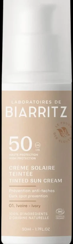 Laboratoires De Biarritz Ihonhoito|Aurinkotuotteet<Sävyttävä aurinkovoide kasvoille SPF50 Ivory 50ml