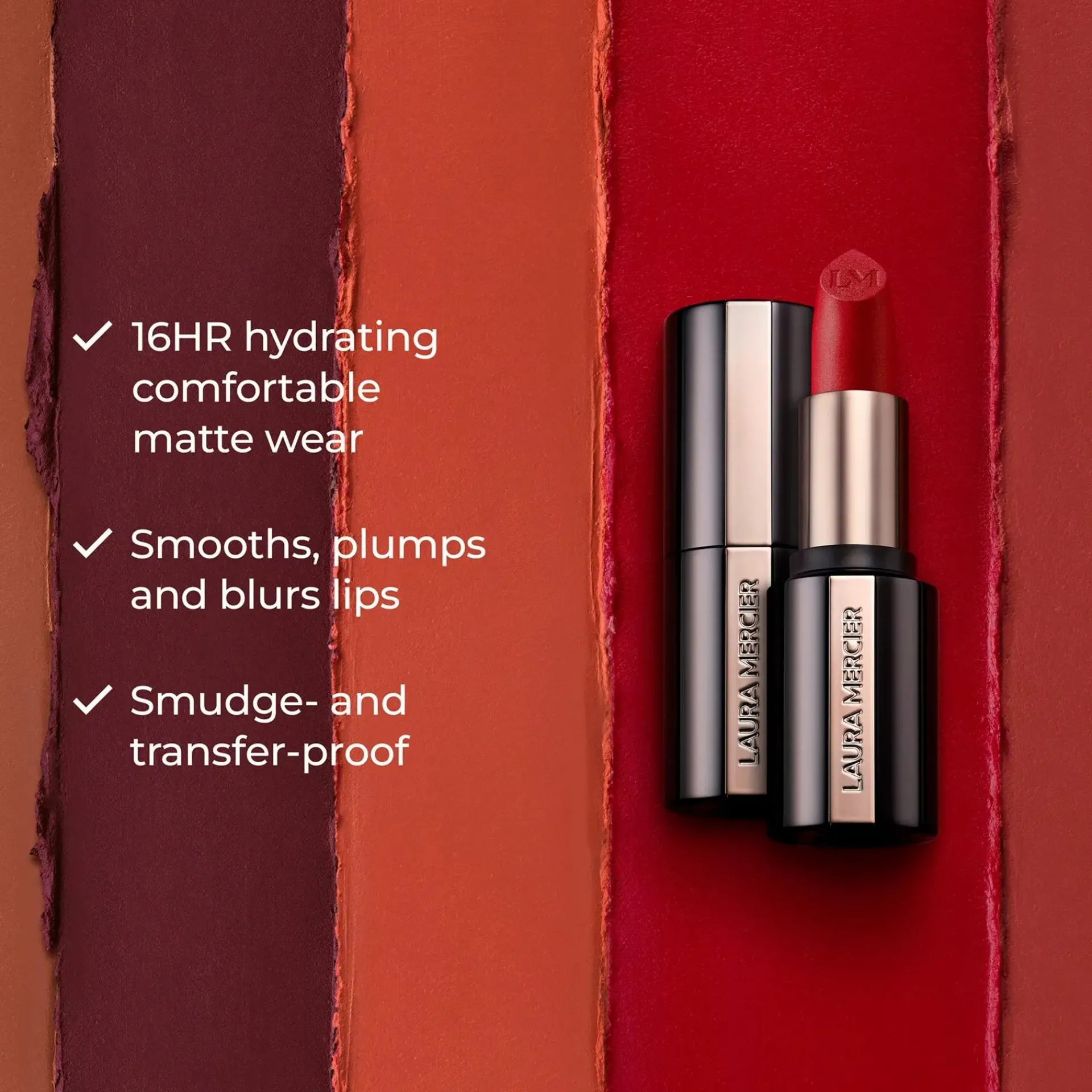 Laura Mercier Huulimeikit<Caviar Smoothing Matte Lipstick Refill mattahuulipunan täyttöpakkaus 3,8 g