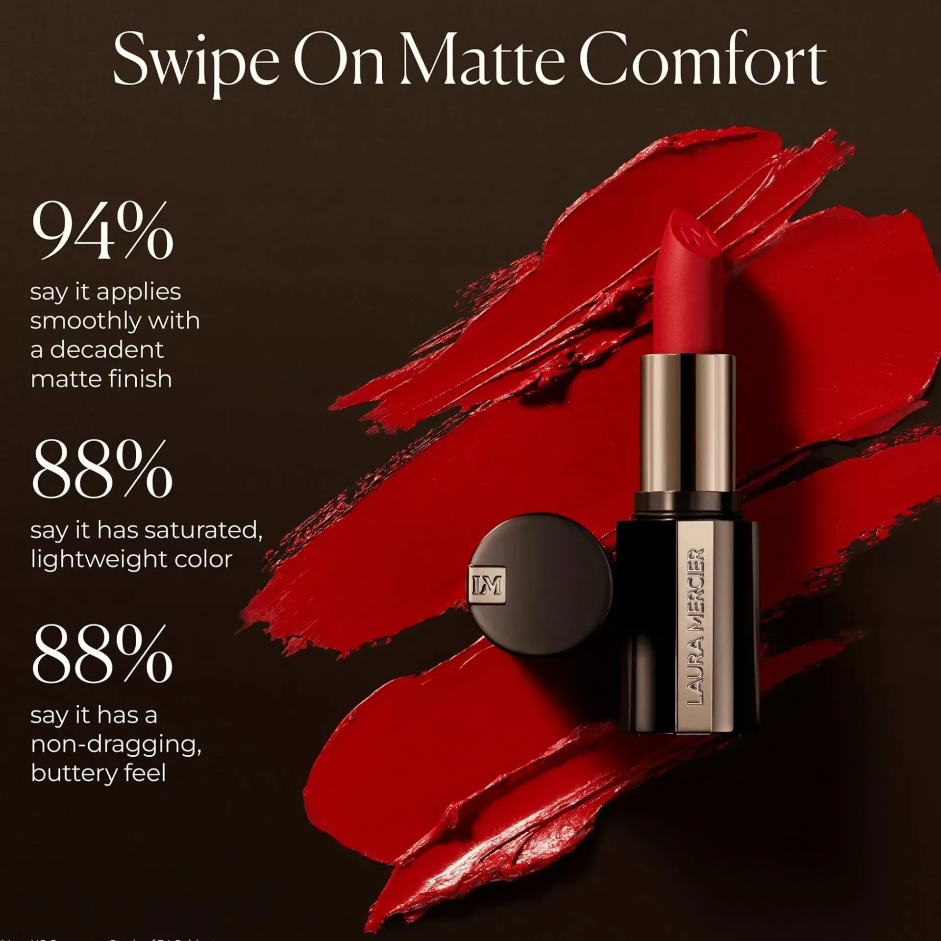 Laura Mercier Huulimeikit<Caviar Smoothing Matte Lipstick Refill mattahuulipunan täyttöpakkaus 3,8 g