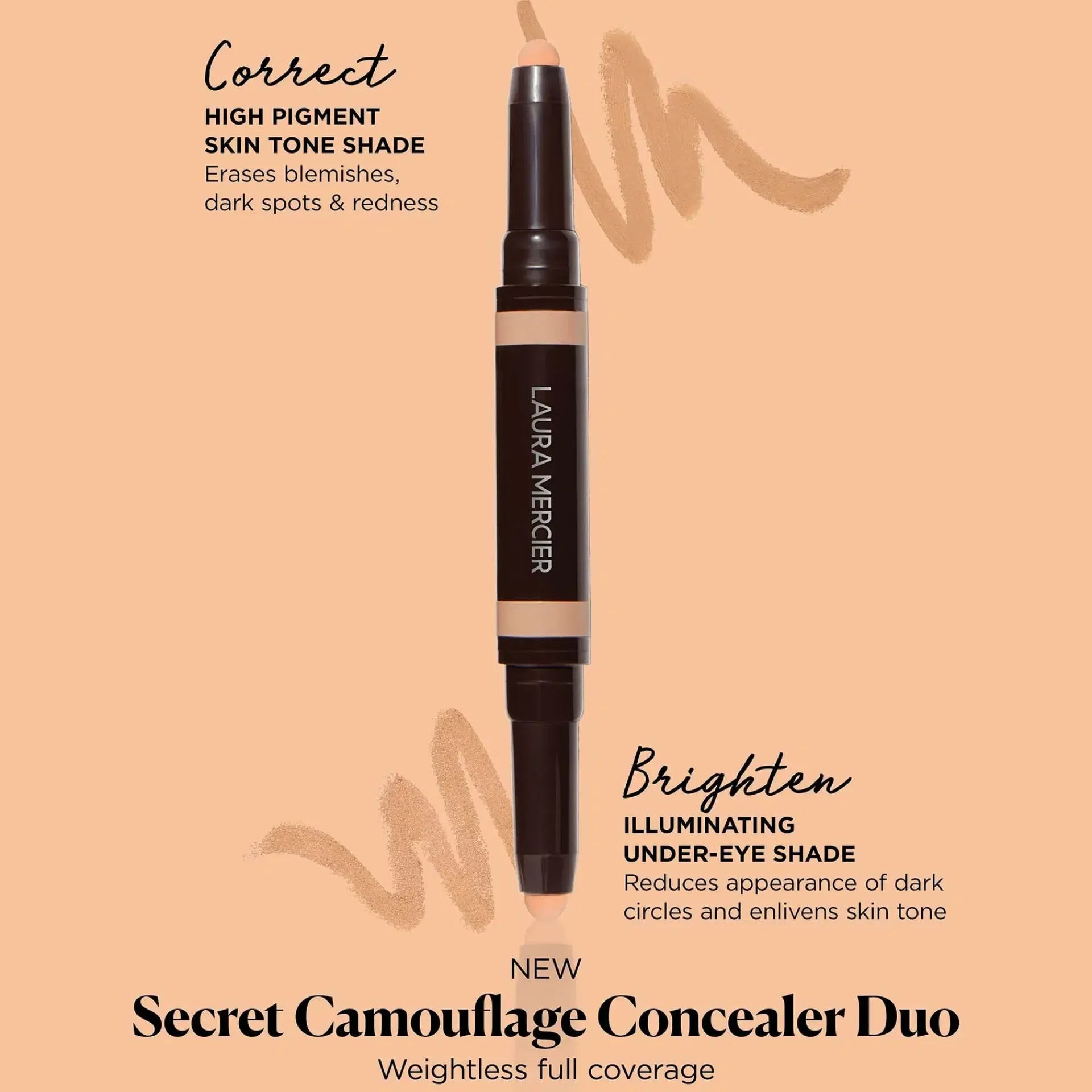 Laura Mercier Kasvomeikit<Secret Camouflage Brighten & Correct Duo peitevoidekynä 2 g