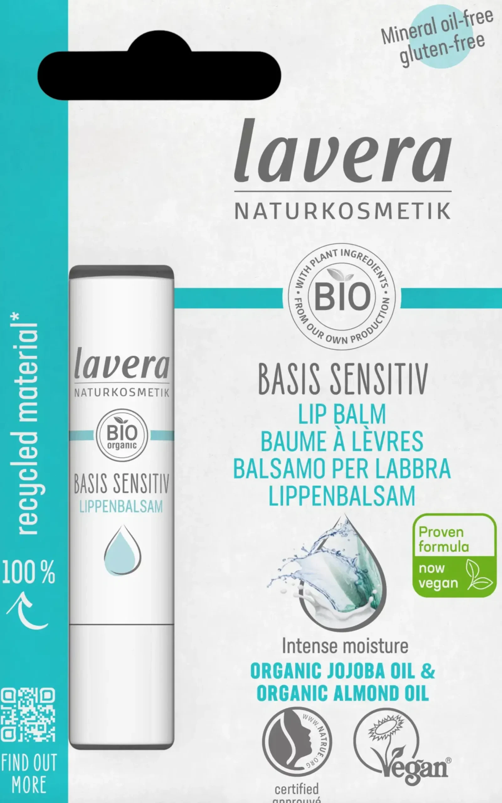 lavera Ihonhoito|Kasvojenhoito<Basis Sensitiv huulivoide 4,5g