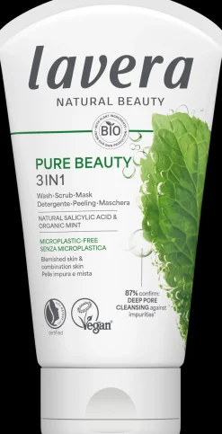 lavera Ihonhoito|Kasvojenhoito<Pure Beauty 3IN1 puhdistus, kuorinta ja naamio 125 ml