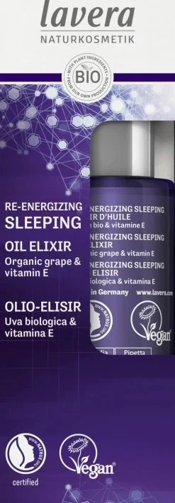 lavera Ihonhoito|Kasvojenhoito<Re-Energizing Sleeping Oil Elixir -öljyeliksiiri 30ml