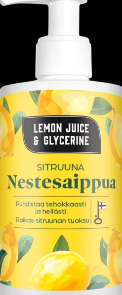 Lemon Juice u0026 Glycerine Käsienhoito<Lemon Juice and Glycerine Nestesaippua sitruuna 275ml